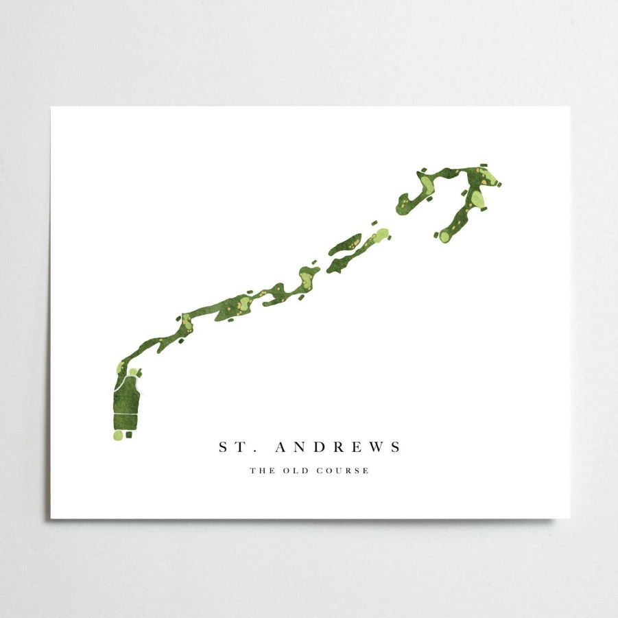 Accessories * | St. Andrews The Old Course Golf Course Map Cheaper