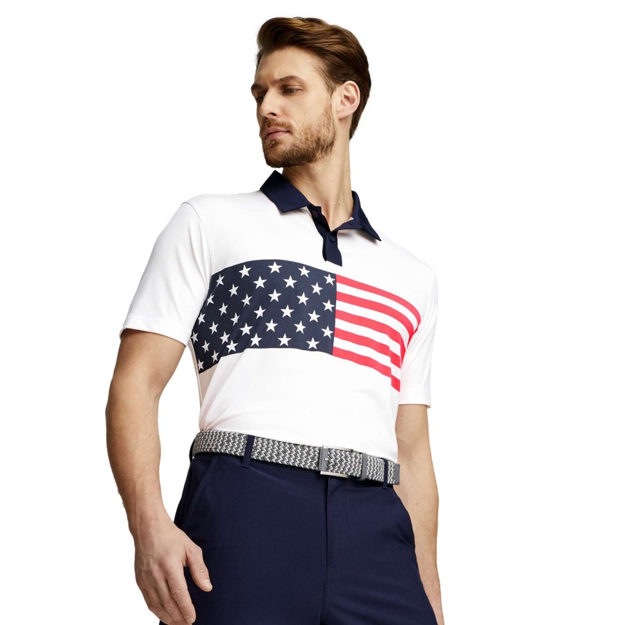 Men'S Apparel * | Volition Stars And Bars Polo Good Quality