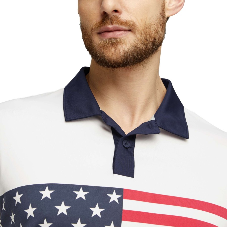 Men'S Apparel * | Volition Stars And Bars Polo Good Quality