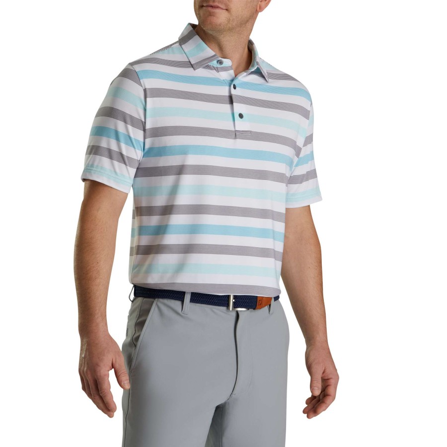 Men'S Apparel * | Lisle Light Stripe Self Collar Closeout Sale