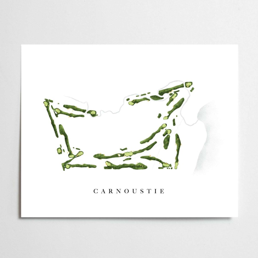 Accessories * | Carnoustie Championship Course Golf Course Map Closeout Sale