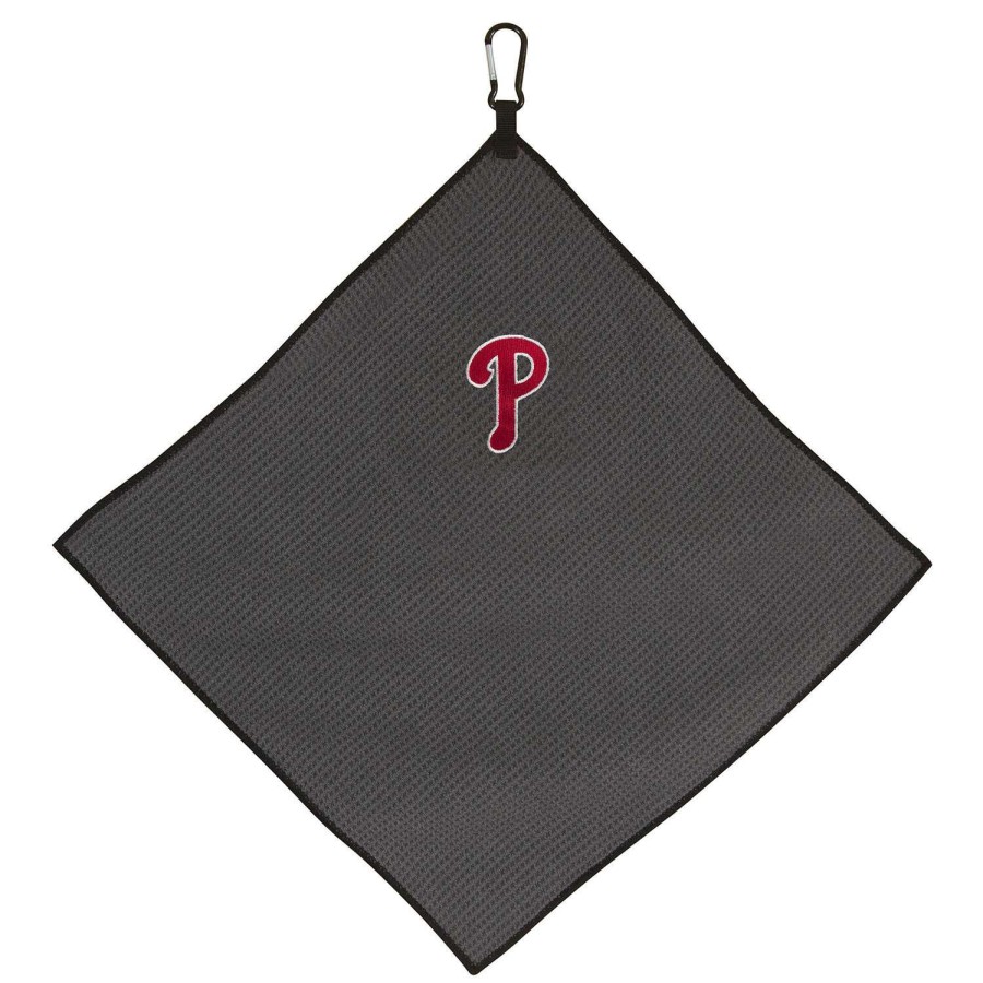 Accessories * | Team Effort Philadelphia Phillies 15 X 15 Grey Microfiber Towel Best Quality