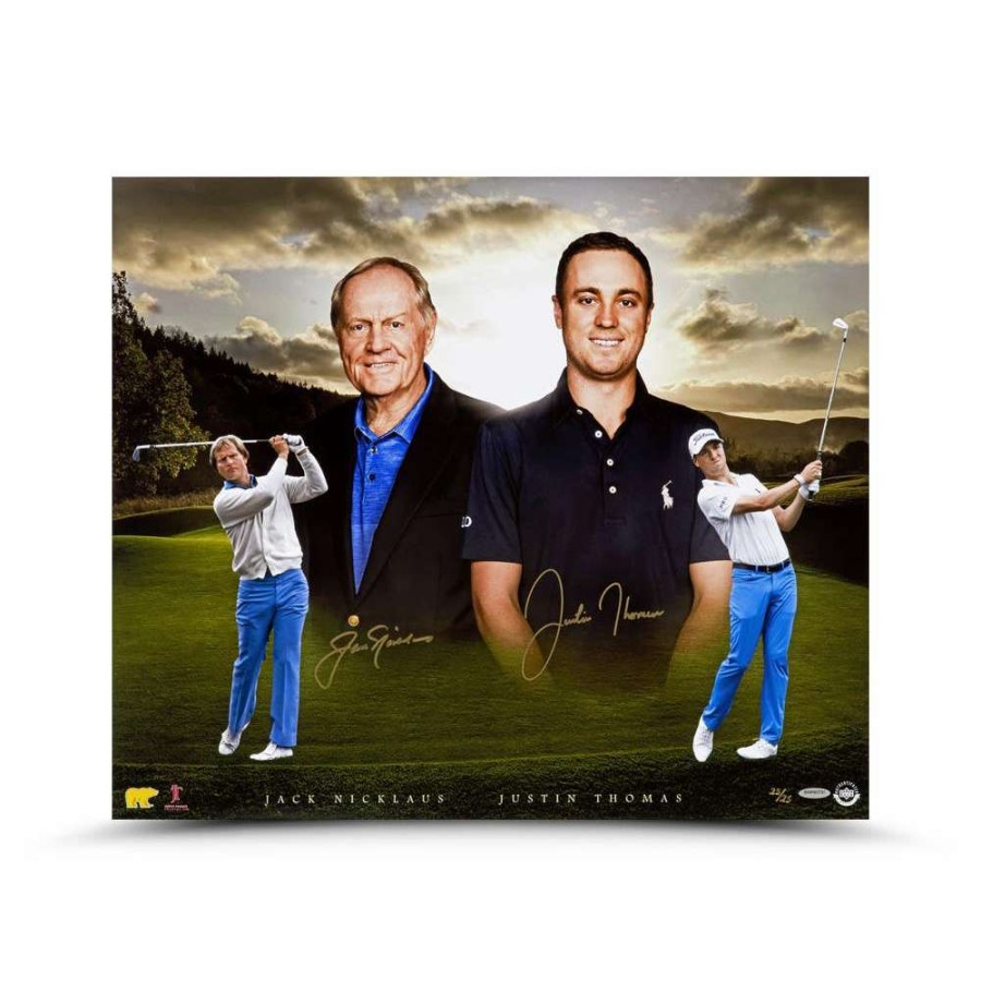 Accessories * | Jack Nicklaus & Justin Thomas Autographed "Mentorship" 24 20 Special