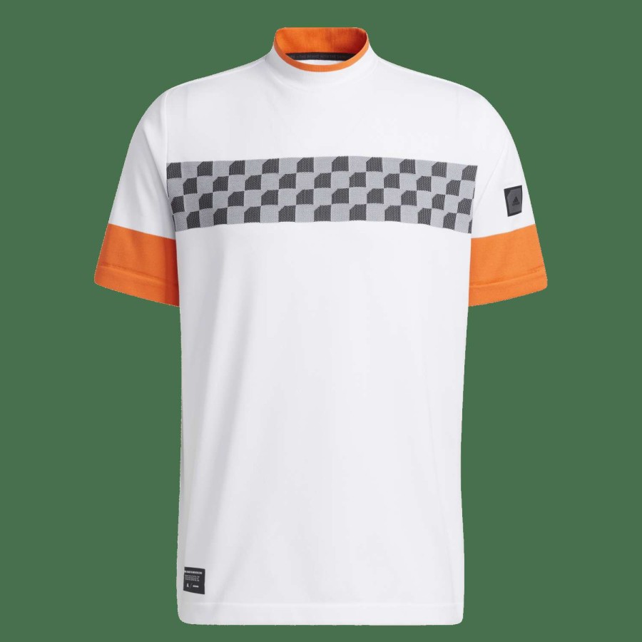 Men'S Apparel * | Adicross Checkered Short Sleeve Polo Shirt Reliable Quality