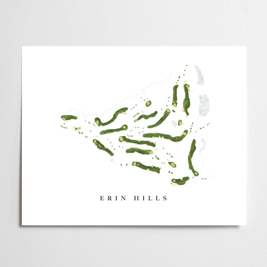 Accessories * | Erin Hills Golf Course Map Shop New