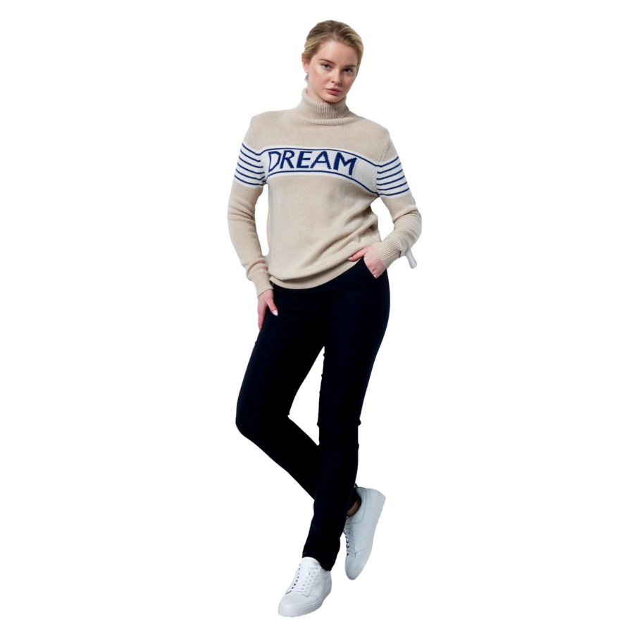 Women'S Apparel * | Cozenza Dream Roll Neck Pullover Sweater Offering Discounts