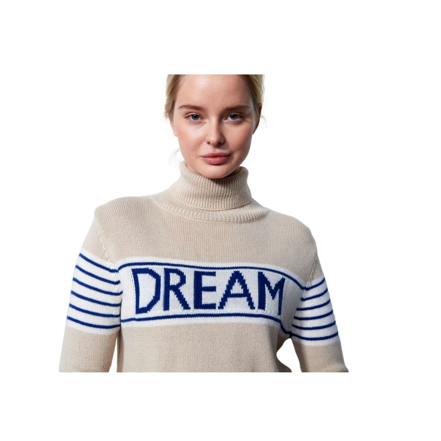 Women'S Apparel * | Cozenza Dream Roll Neck Pullover Sweater Offering Discounts