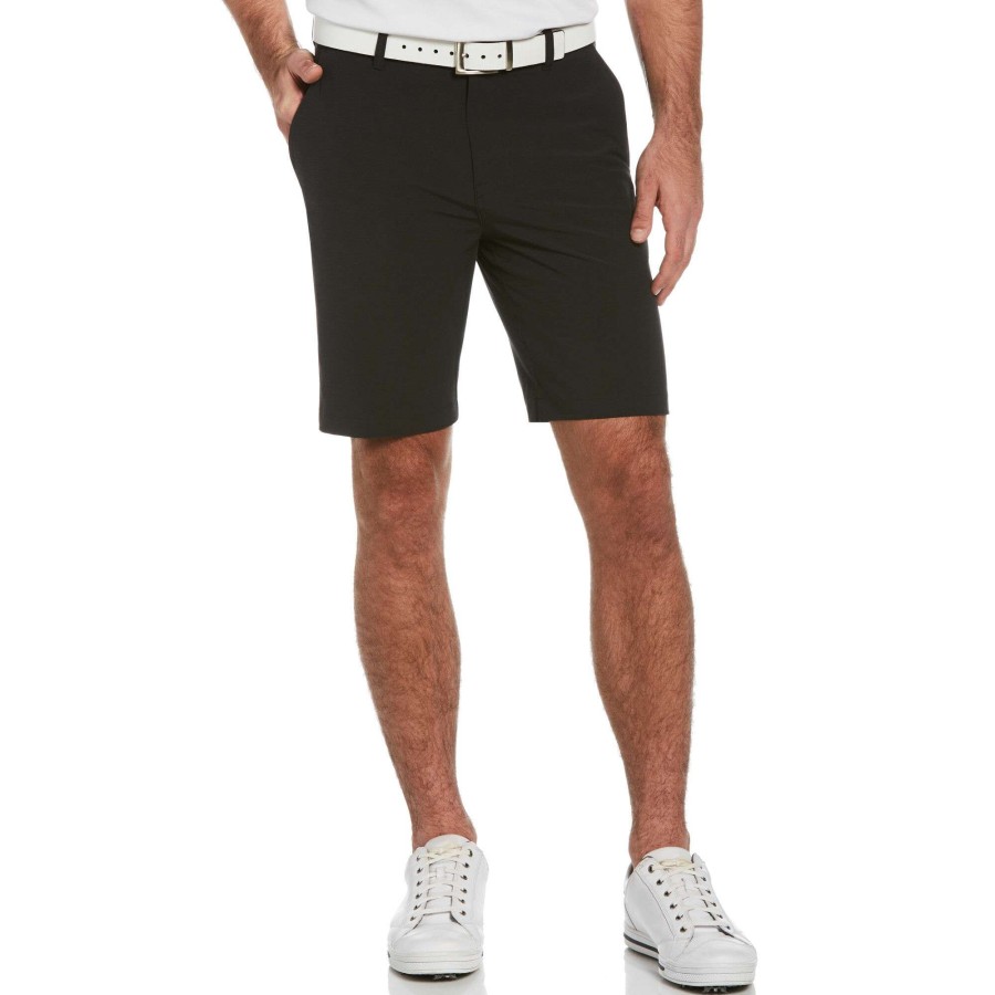 Men'S Apparel * | Flat Front Horizontal Textured 9 Golf Short Lower Price