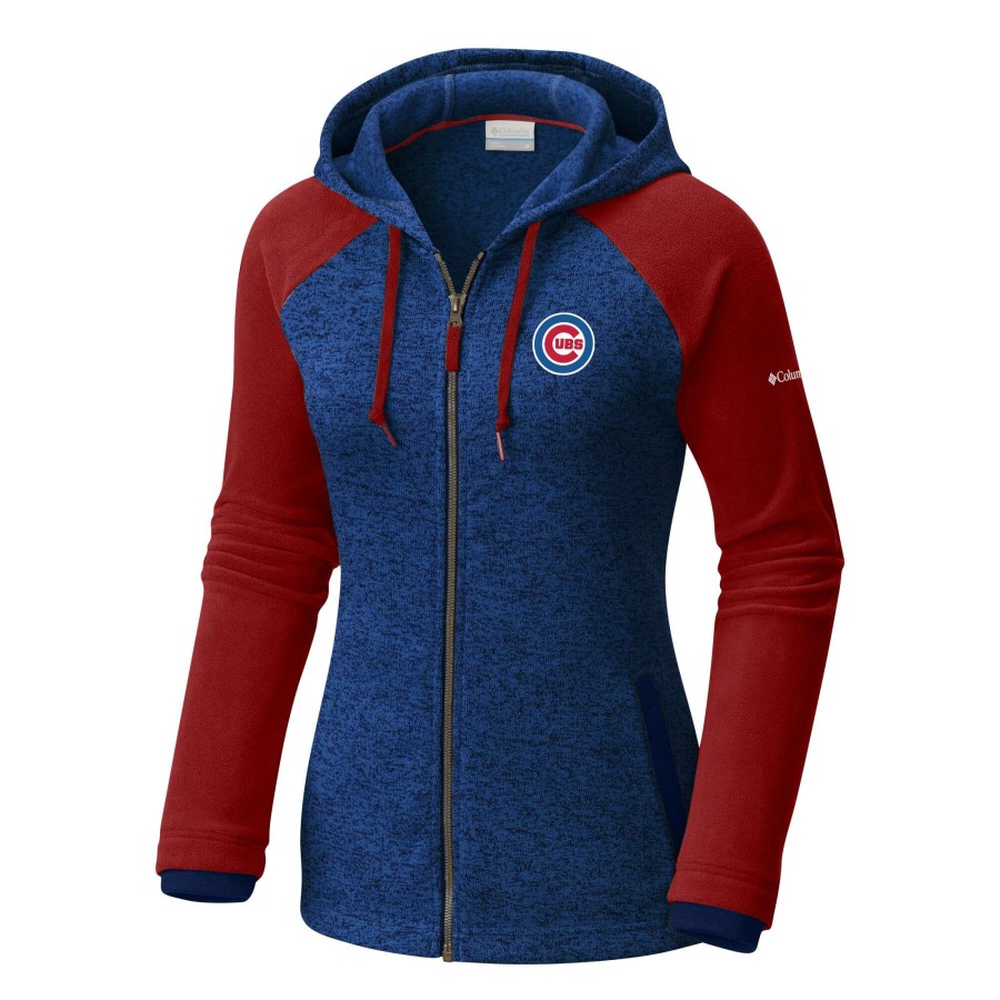 Women'S Apparel * | Chicago Cubs Women'S Full Zip Hoodie Top Selling