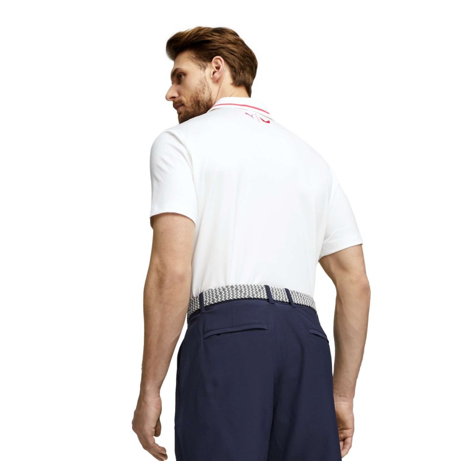 Men'S Apparel * | Volition Freedom Stripe Golf Polo Online Discount